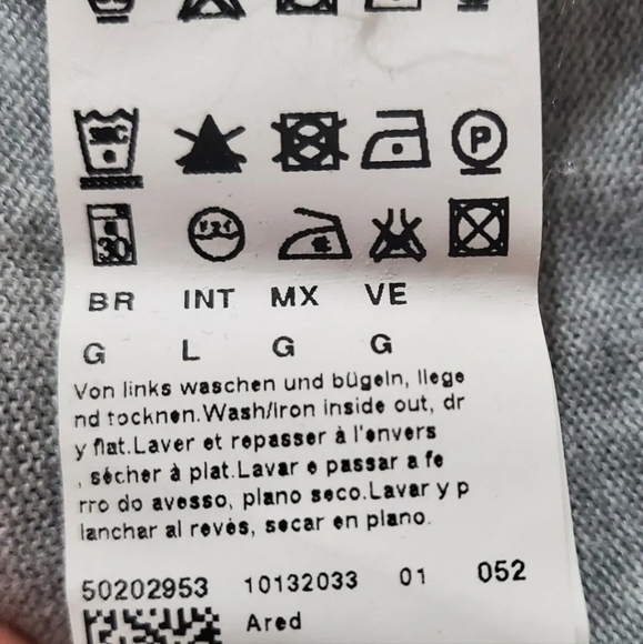 Men's Hugo Boss Ared Long Sleeve Cotton Grey T Shirt Tee Top Large 42 - Picture 4 of 4